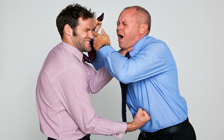 Men fighting